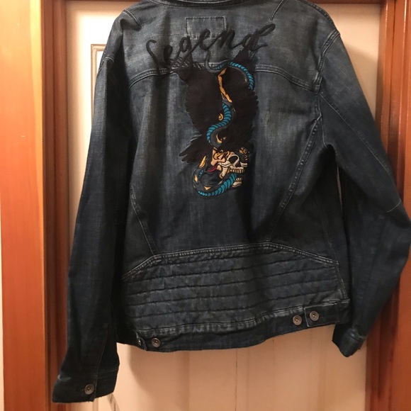 Legend embroidered Jean jacket - Picture 3 of 5